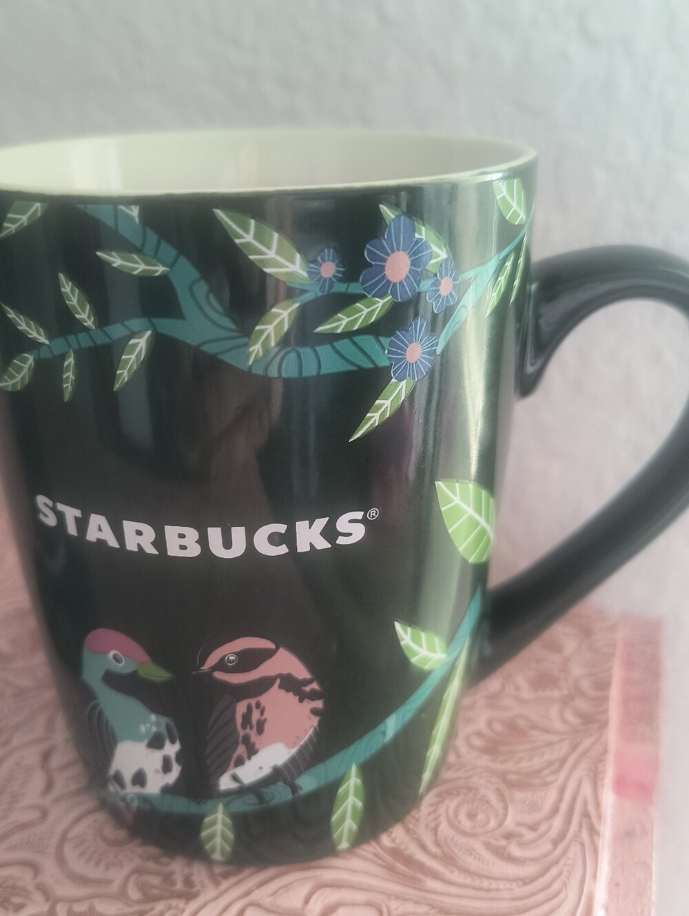 Starbucks 2020 Tropical Jungle Birds Coffee Green Mug 10oz